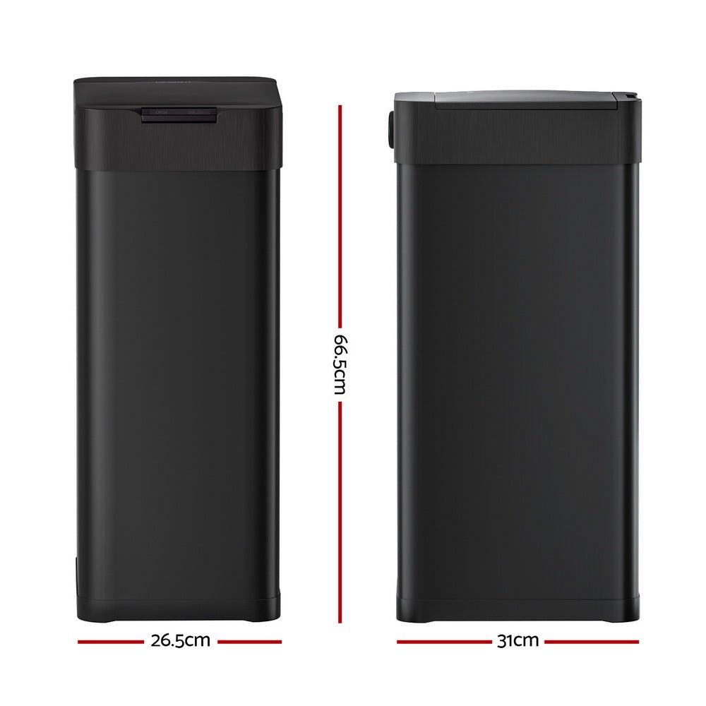 50L Sensor Bin Motion Rubbish Bins Kitchen Automatic Trash Can Black - Home & Garden > Kitchen Bins > Automatic Bins - Rivercity House & Home Co. (ABN 18 642 972 209) - Affordable Modern Furniture Australia