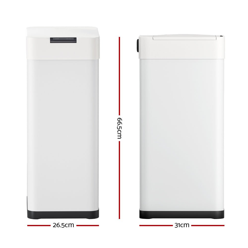 50L Sensor Bin Motion Rubbish Bins Kitchen Automatic Trash Can White - Home & Garden > Kitchen Bins > Automatic Bins - Rivercity House & Home Co. (ABN 18 642 972 209) - Affordable Modern Furniture Australia