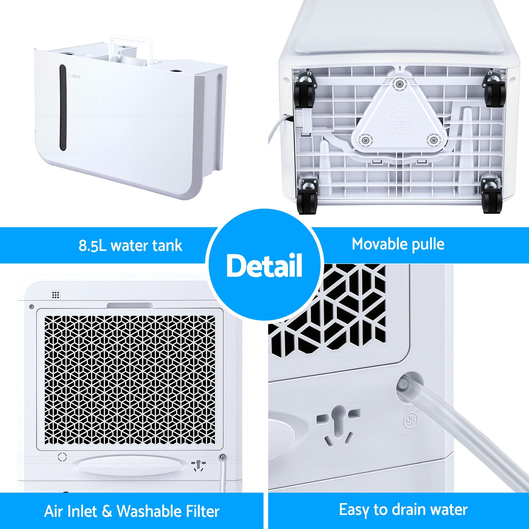 50L/Day Dehumidifier Home Air Dryer Mould Moisture 8.5L Tank - Appliances > Aroma Diffusers & Humidifiers > Dehumidifiers - Rivercity House & Home Co. (ABN 18 642 972 209) - Affordable Modern Furniture Australia