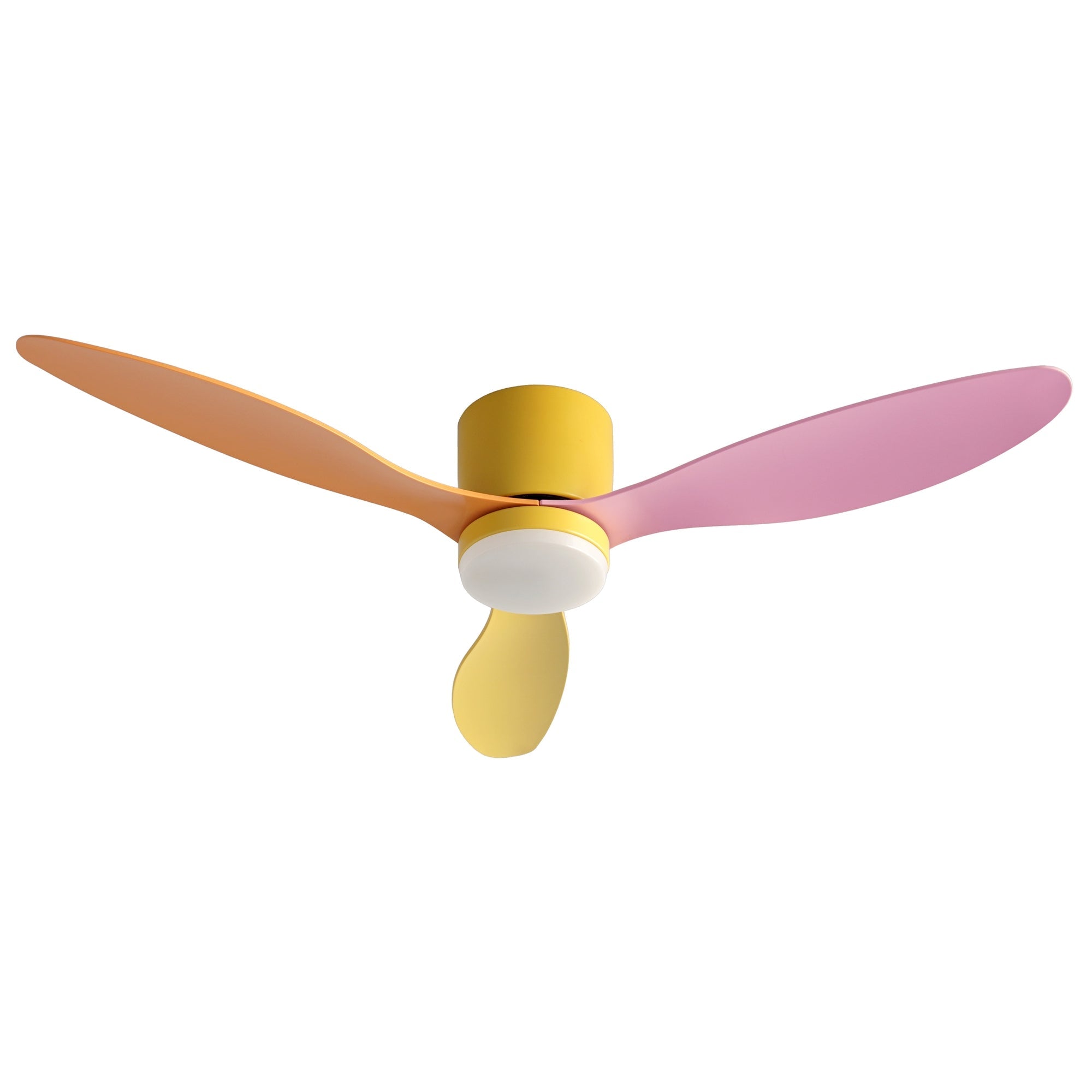 52'' Ceiling Fan 3 Blades DC Motor w/Light w/Remote Yellow Pink Orange - Appliances > Fans > Ceiling Fans - Rivercity House & Home Co. (ABN 18 642 972 209) - Affordable Modern Furniture Australia