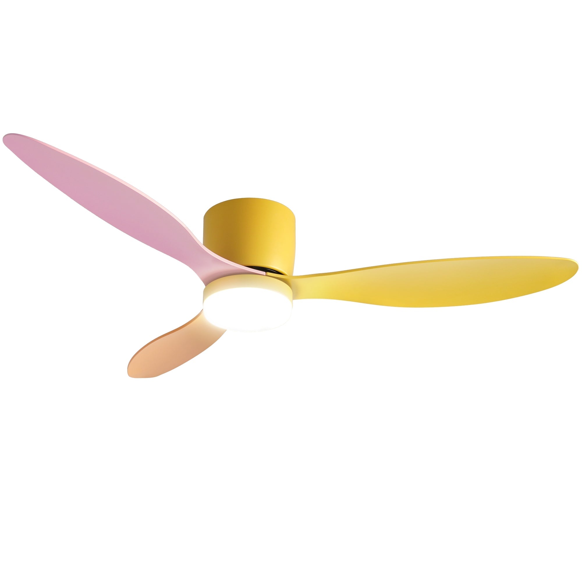 52'' Ceiling Fan 3 Blades DC Motor w/Light w/Remote Yellow Pink Orange - Appliances > Fans > Ceiling Fans - Rivercity House & Home Co. (ABN 18 642 972 209) - Affordable Modern Furniture Australia
