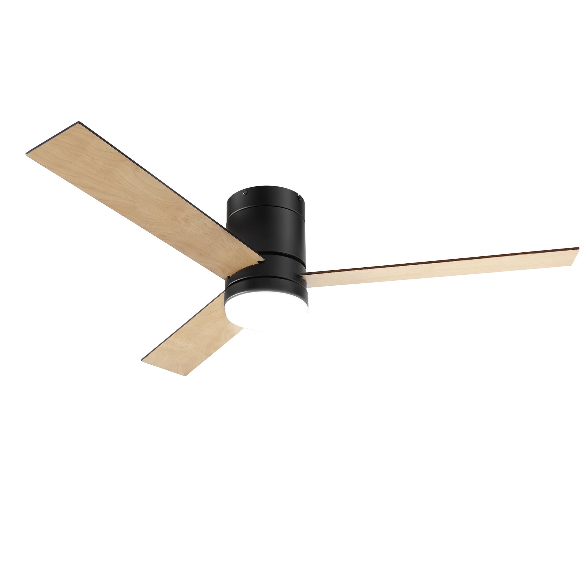 52'' Ceiling Fan 3 Blades Double - sided DC Motor w/Light w/Remote Light Wood and bLack - Appliances > Fans > Ceiling Fans - Rivercity House & Home Co. (ABN 18 642 972 209) - Affordable Modern Furniture Australia