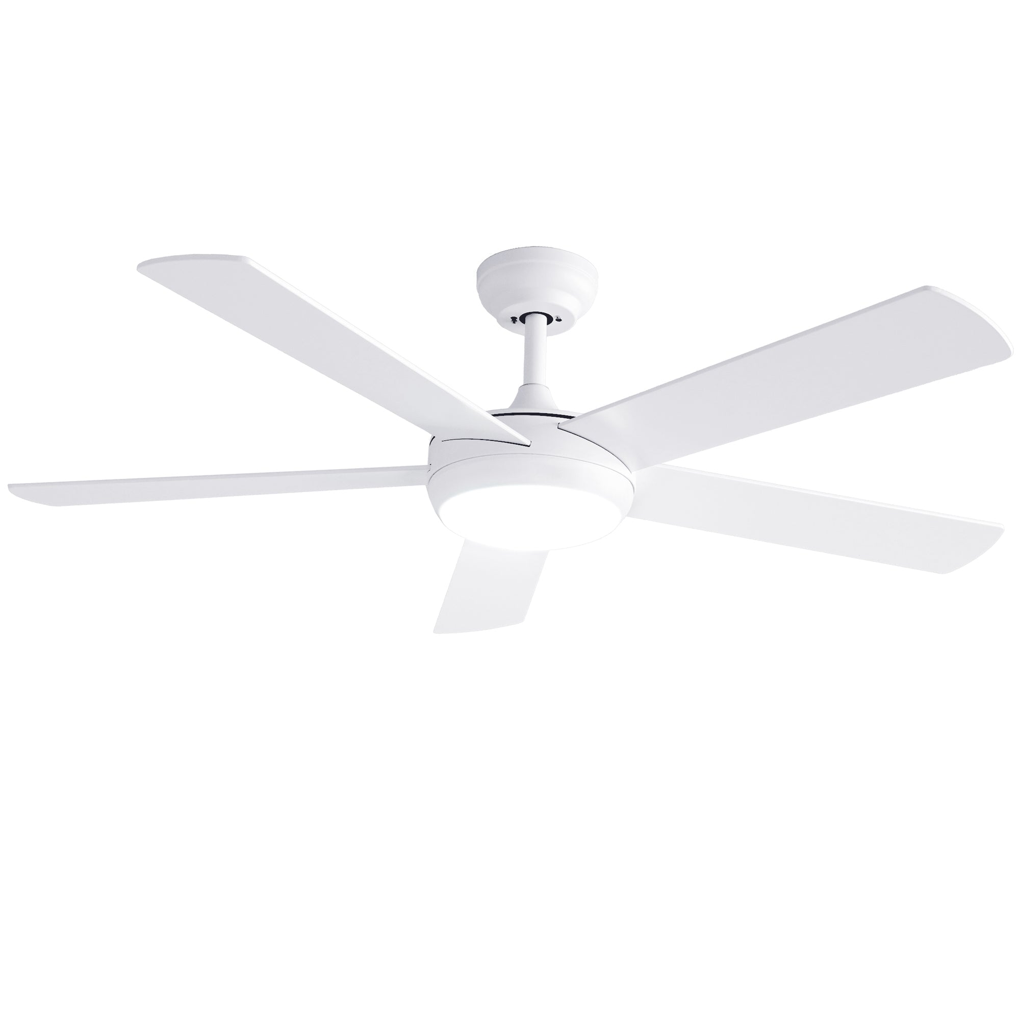 52'' Ceiling Fan 5 Blades DC Motor w/Light w/Remote White - Appliances > Fans > Ceiling Fans - Rivercity House & Home Co. (ABN 18 642 972 209) - Affordable Modern Furniture Australia