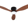 52" Ceiling Fan with LED Light and Remote Control - Dark Wood