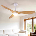 52'' Ceiling Fan with DC Motor, Light & Remote Control - Wood