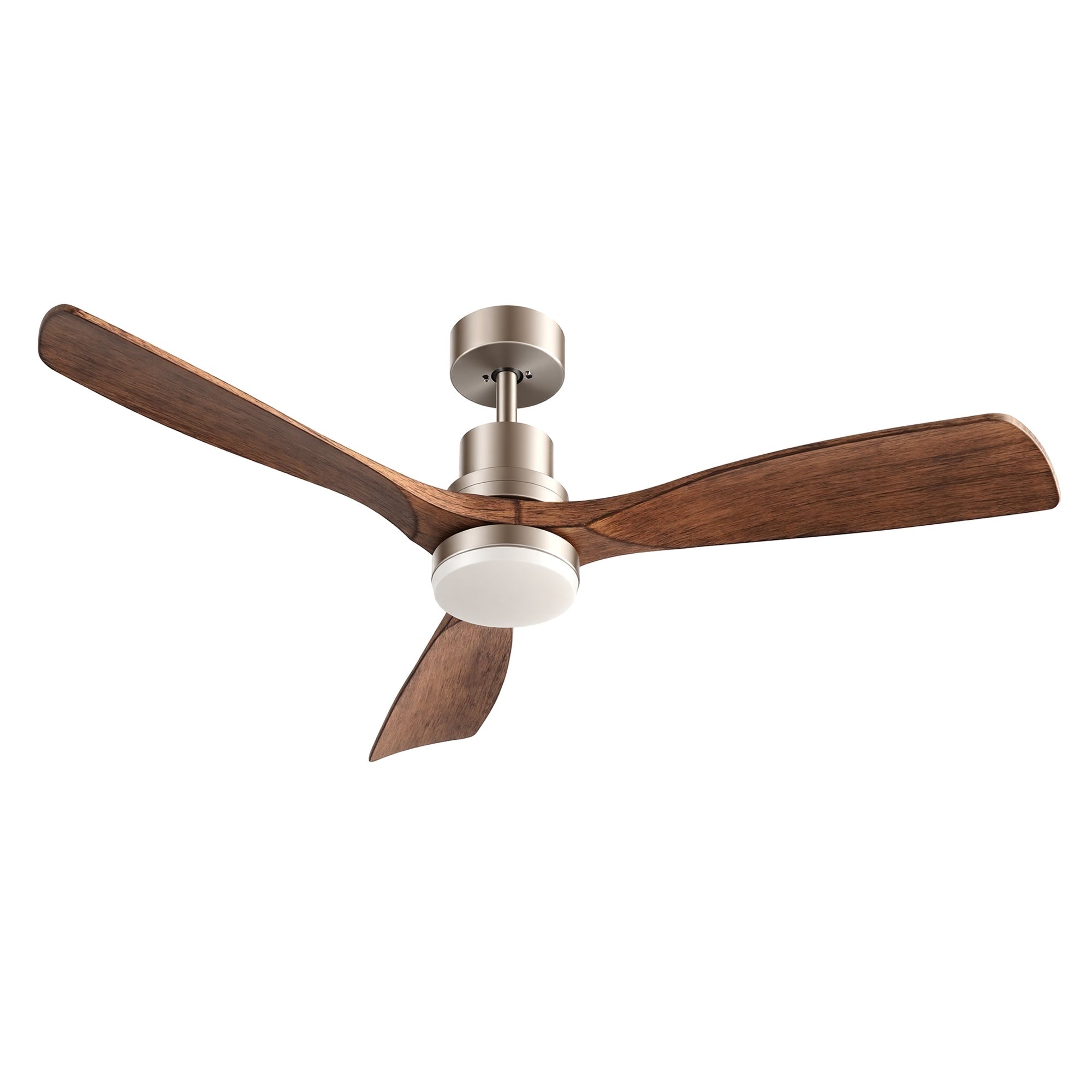 52" Ceiling Fan with Light Remote Control DC Motor Smart App Timber Blades Brown - Appliances > Fans > Ceiling Fans - Rivercity House & Home Co. (ABN 18 642 972 209) - Affordable Modern Furniture Australia