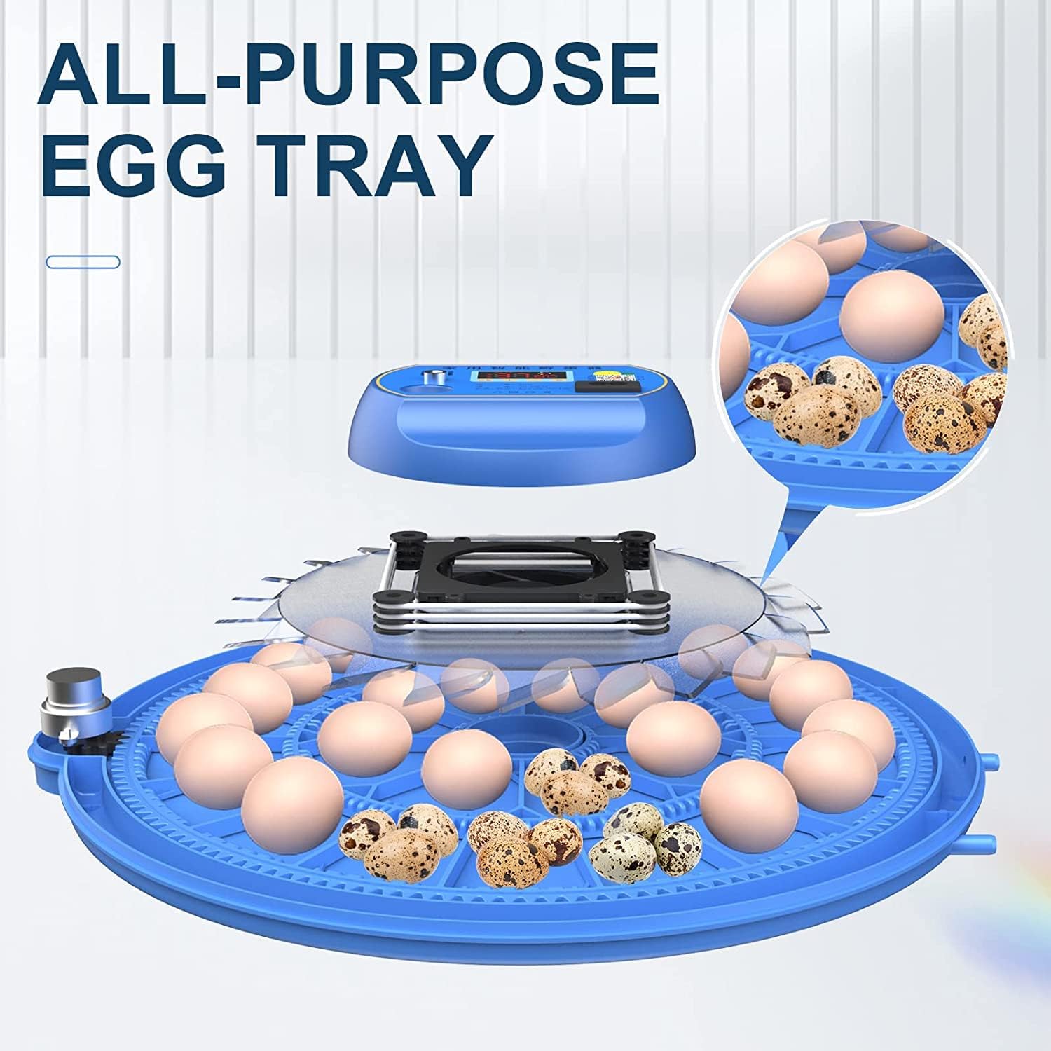 52 Egg Incubator with Automatic Turning, LED Display, Humidity & Temperature Control, Auto Water System, Built - in Egg Candler - Black - Appliances > Aroma Diffusers & Humidifiers > Humidifiers - Rivercity House & Home Co. (ABN 18 642 972 209) - Affordable Modern Furniture Australia