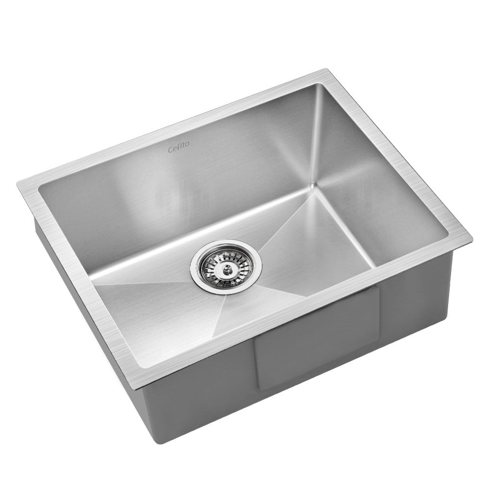 54cm x 44cm Stainless Steel Kitchen Sink Under/Top/Flush Mount Black - Home & Garden > DIY > Kitchen & Bathroom DIY - Rivercity House & Home Co. (ABN 18 642 972 209) - Affordable Modern Furniture Australia