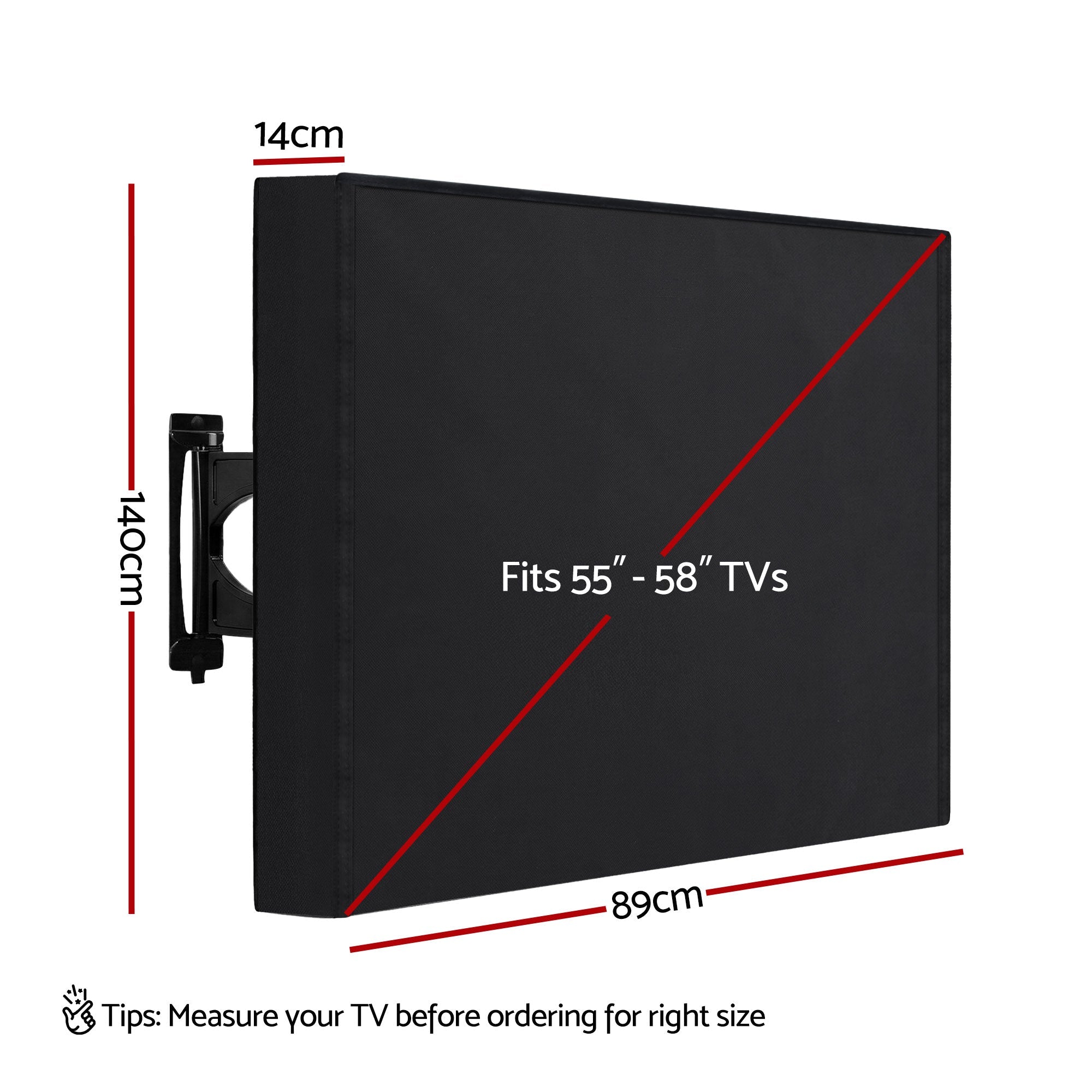 55 - 58 Inch TV Cover Waterproof Outdoor Patio Flat Television Protector - Appliances > TV > TVs & Accessories - Rivercity House & Home Co. (ABN 18 642 972 209) - Affordable Modern Furniture Australia