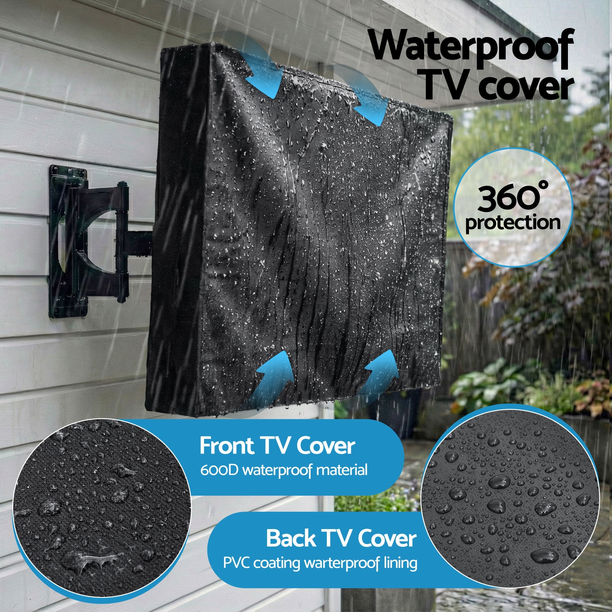 55 - 58 Inch TV Cover Waterproof Outdoor Patio Flat Television Protector - Appliances > TV > TVs & Accessories - Rivercity House & Home Co. (ABN 18 642 972 209) - Affordable Modern Furniture Australia