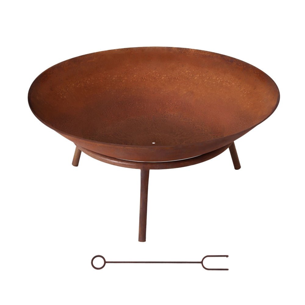 56cm Fire Pit Iron Rustic Bowl Outdoor - Home & Garden > Firepits > Fire Pits - Rivercity House & Home Co. (ABN 18 642 972 209) - Affordable Modern Furniture Australia