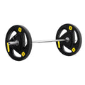 56KG Barbell and Dumbbell Set with Plates 120cm - Black