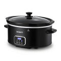 5.6L Electric Slow Cooker Multi Cooker with 3 Heat Settings and Keep Warm - Black
