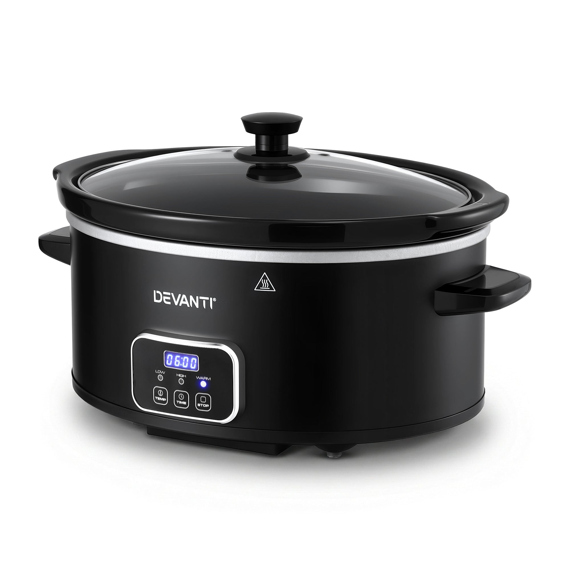 5.6L Electric Slow Cooker Multi Cooker with 3 Heat Settings and Keep Warm - Black - Appliances > Kitchen Appliances > Rice Cookers & Steamers - Rivercity House & Home Co. (ABN 18 642 972 209) - Affordable Modern Furniture Australia
