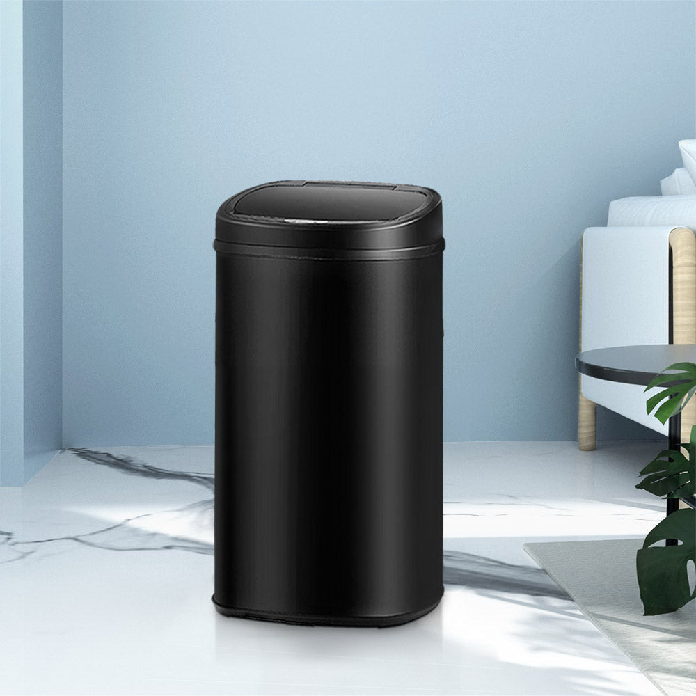 58L Motion Sensor Bin Rubbish Automatic Black - Home & Garden > Kitchen Bins > Automatic Bins - Rivercity House & Home Co. (ABN 18 642 972 209) - Affordable Modern Furniture Australia