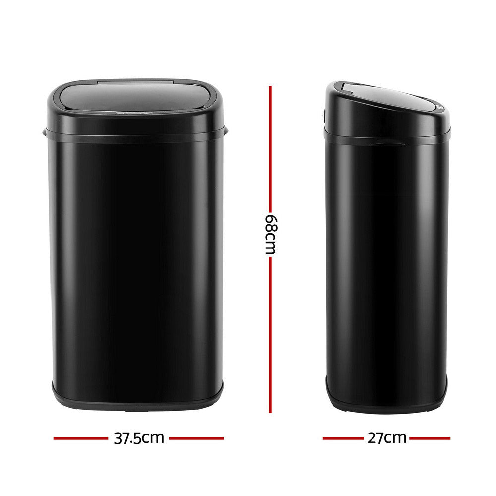 58L Motion Sensor Bin Rubbish Automatic Black - Home & Garden > Kitchen Bins > Automatic Bins - Rivercity House & Home Co. (ABN 18 642 972 209) - Affordable Modern Furniture Australia