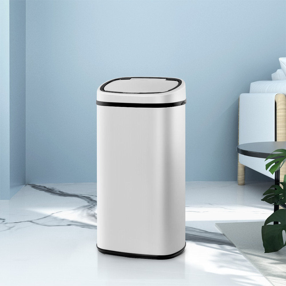 58L Motion Sensor Bin Rubbish Automatic White - Home & Garden > Kitchen Bins > Automatic Bins - Rivercity House & Home Co. (ABN 18 642 972 209) - Affordable Modern Furniture Australia