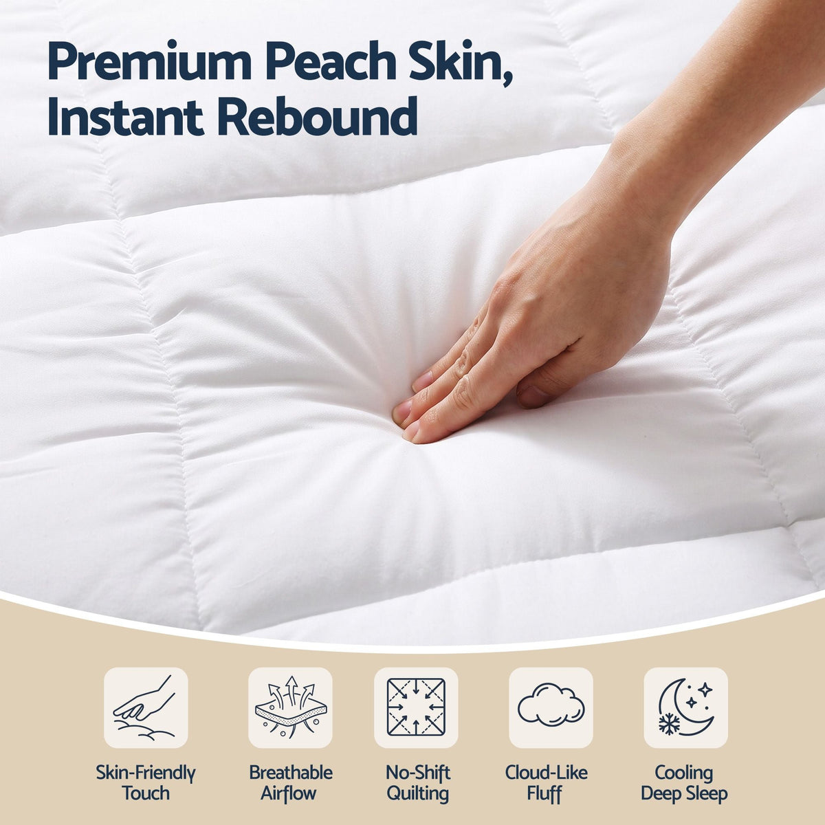 5cm Double Memory Foam Mattress Topper Pillow Top with Gel Foam - Furniture > Mattresses > Mattress Toppers - Rivercity House & Home Co. (ABN 18 642 972 209) - Affordable Modern Furniture Australia