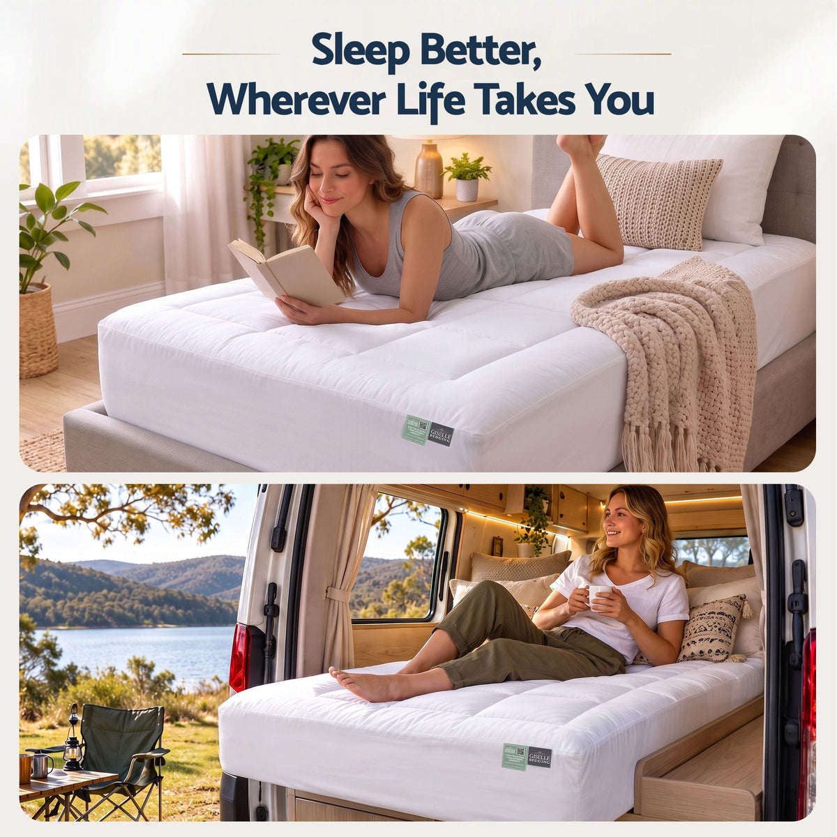 5cm King Single Memory Foam Mattress Topper Pillow Top with Gel Foam - Furniture > Mattresses > Mattress Toppers - Rivercity House & Home Co. (ABN 18 642 972 209) - Affordable Modern Furniture Australia