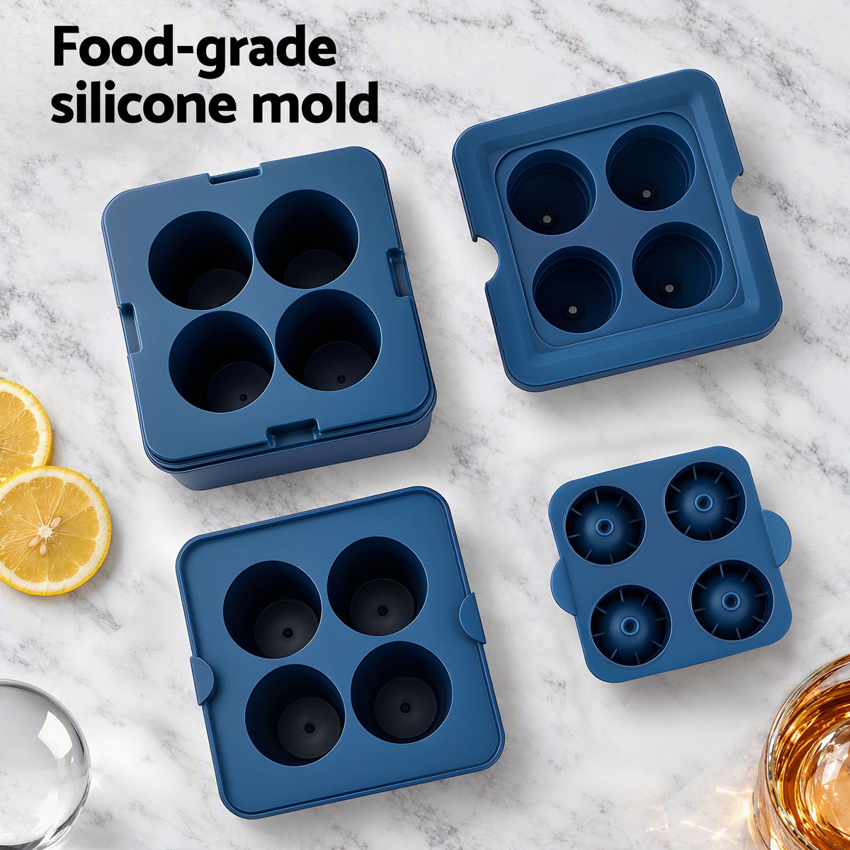 5cm Large Clear Ice Sphere Mold Tray for Whiskey - Home & Garden > Kitchenware > Kitchen Utensils - Rivercity House & Home Co. (ABN 18 642 972 209) - Affordable Modern Furniture Australia