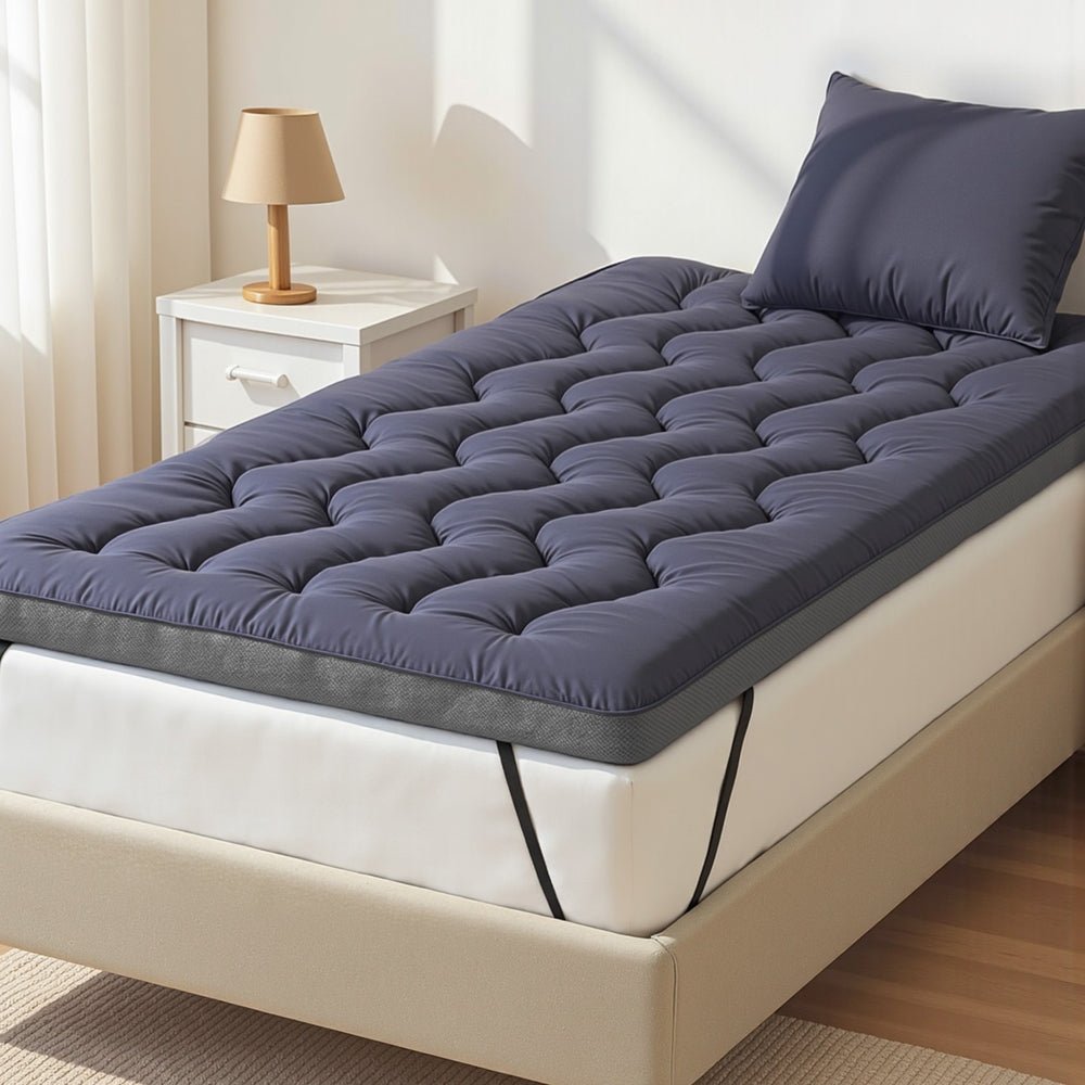 5cm Mattress Topper Pillowtop toppers Bamboo Charcoal King Single - Furniture > Mattresses > Mattress Toppers - Rivercity House & Home Co. (ABN 18 642 972 209) - Affordable Modern Furniture Australia