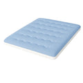 5cm Double-Sided Pillowtop Mattress Topper King Single - Blue & White
