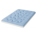 5cm Double-Sided Pillowtop Mattress Topper Single - Blue & White