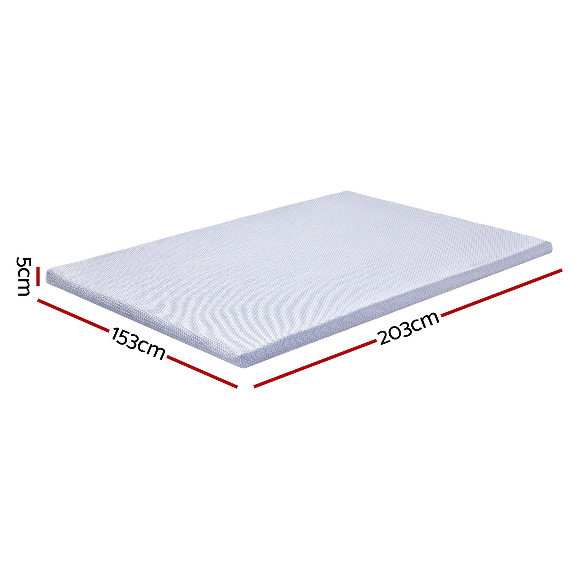 5cm Queen Latex Topper 7 - Zone with Ice Silk Cooling Cover - White - Furniture > Mattresses > Mattress Toppers - Rivercity House & Home Co. (ABN 18 642 972 209) - Affordable Modern Furniture Australia