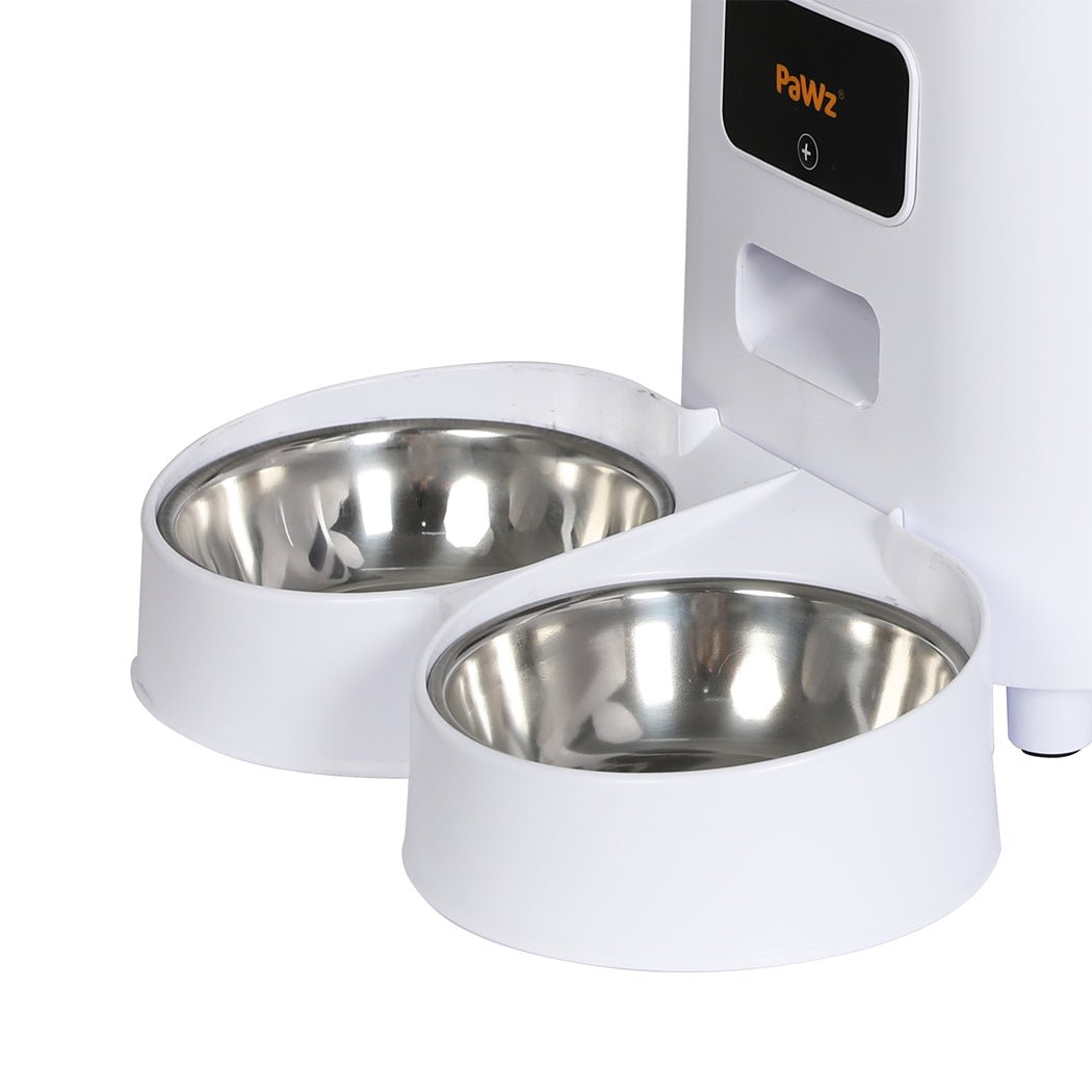 5L Automatic Dual Bowl Pet Feeder with App Control - White - Rivercity House & Home Co. (ABN 18 642 972 209) - Affordable Modern Furniture Australia
