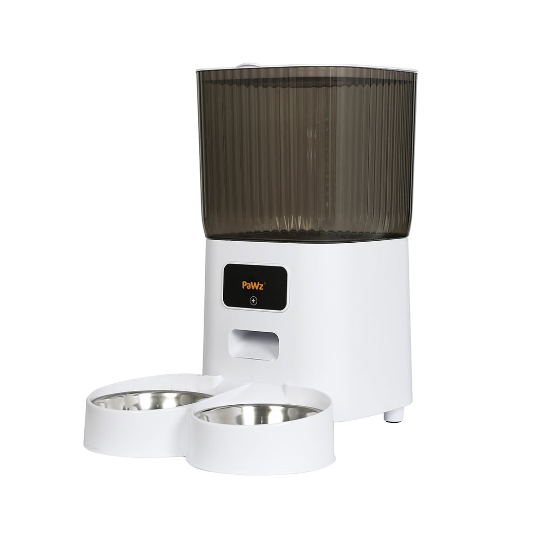 5L Automatic Dual Bowl Pet Feeder with App Control - White - Rivercity House & Home Co. (ABN 18 642 972 209) - Affordable Modern Furniture Australia