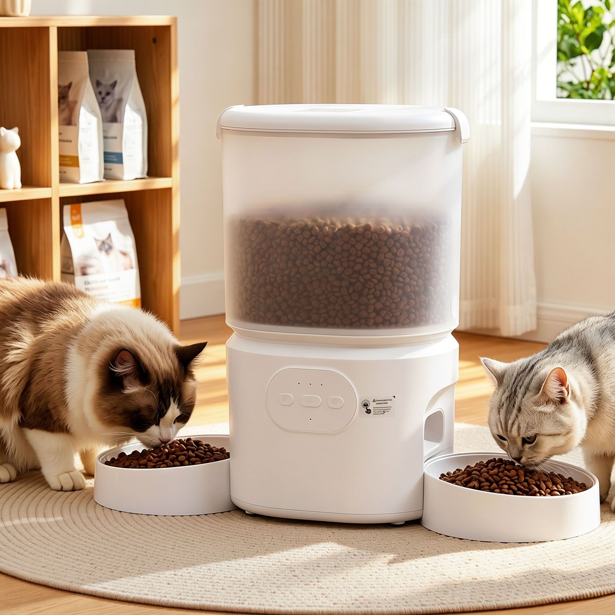 5L Automatic Pet Feeder Dual Bowl Smart Dispenser APP Control Cats Dogs - Pet Care > Cat Supplies > Cat Bowls, Feeders & Waterers - Rivercity House & Home Co. (ABN 18 642 972 209) - Affordable Modern Furniture Australia