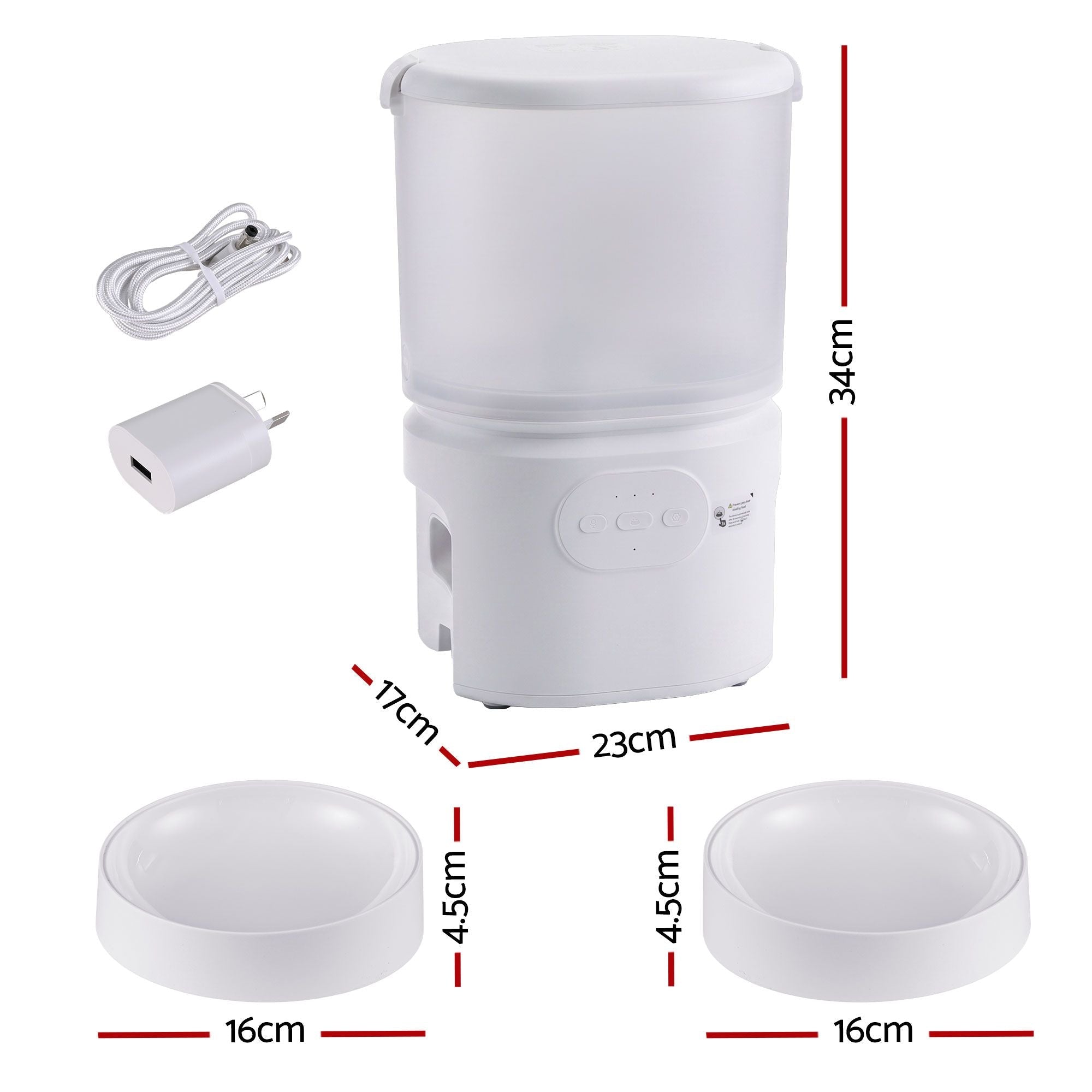 5L Automatic Pet Feeder Dual Bowl Smart Dispenser APP Control Cats Dogs - Pet Care > Cat Supplies > Cat Bowls, Feeders & Waterers - Rivercity House & Home Co. (ABN 18 642 972 209) - Affordable Modern Furniture Australia