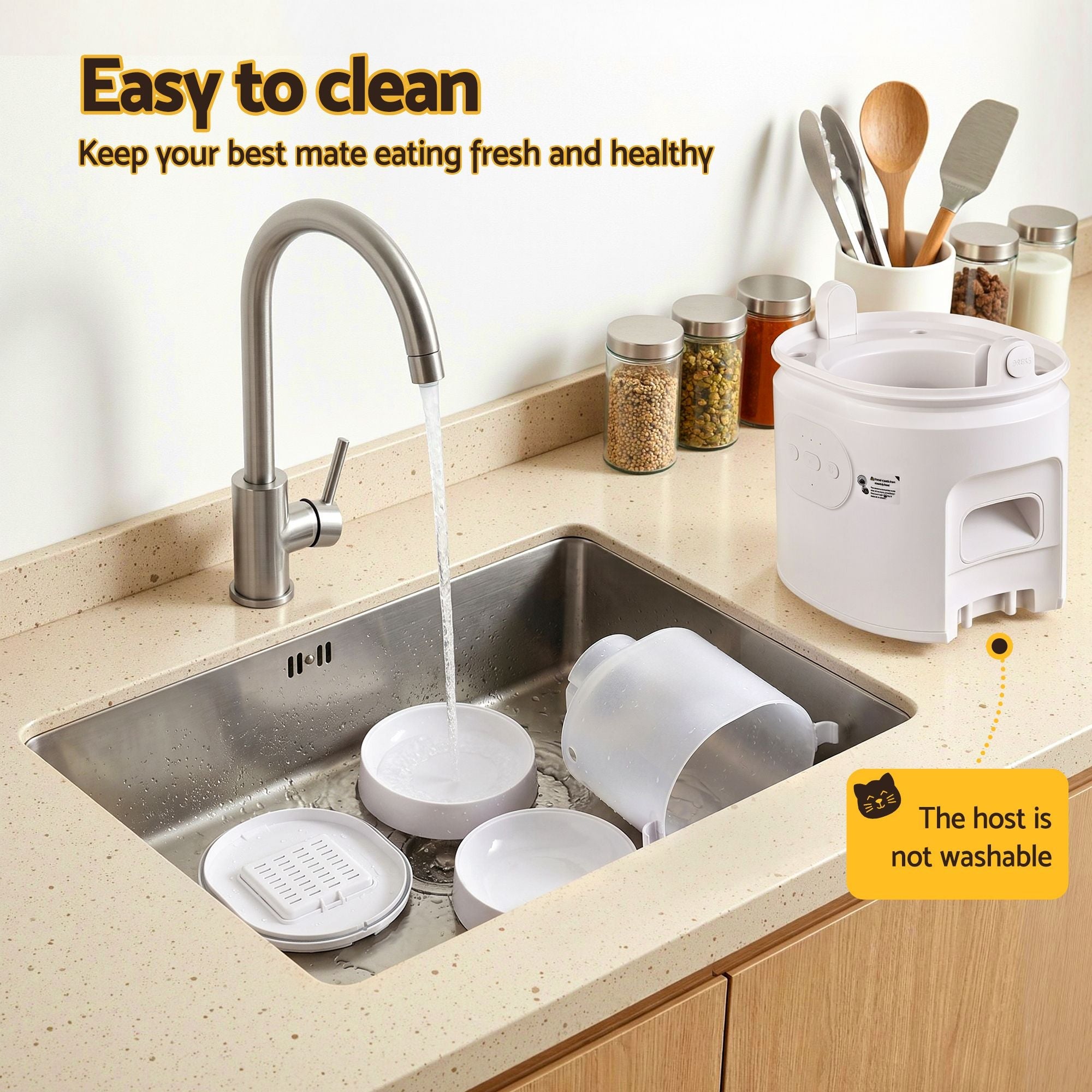 5L Automatic Pet Feeder Dual Bowl Smart Dispenser APP Control Cats Dogs - Pet Care > Cat Supplies > Cat Bowls, Feeders & Waterers - Rivercity House & Home Co. (ABN 18 642 972 209) - Affordable Modern Furniture Australia