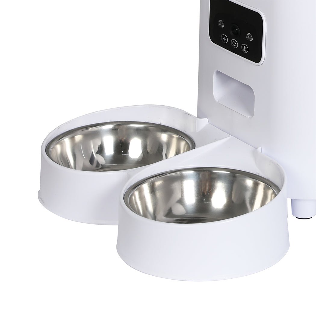5L Automatic Wi - Fi Pet Feeder with Camera and Two - Way Audio - White - Rivercity House & Home Co. (ABN 18 642 972 209) - Affordable Modern Furniture Australia