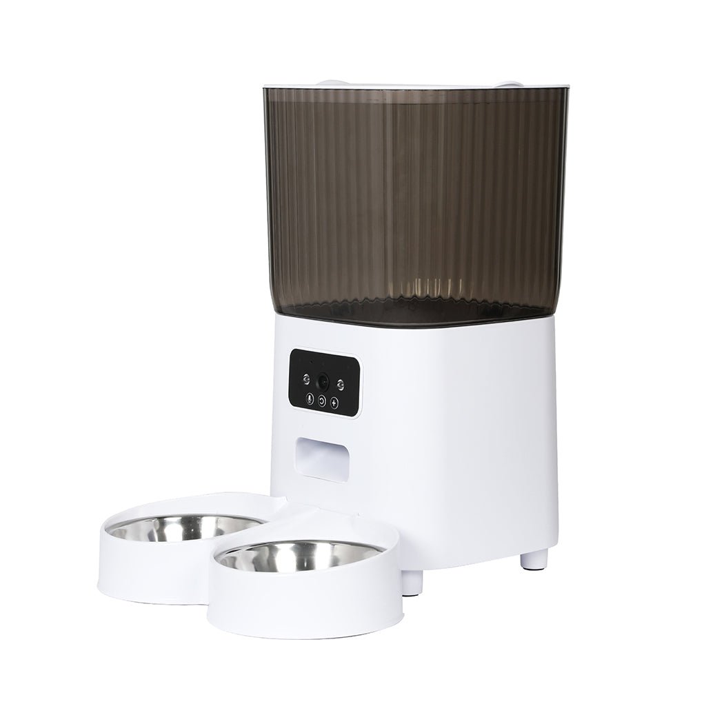 5L Automatic Wi - Fi Pet Feeder with Camera and Two - Way Audio - White - Rivercity House & Home Co. (ABN 18 642 972 209) - Affordable Modern Furniture Australia