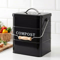 5L Compost Bin Kitchen Countertop Food Waste Caddy Black