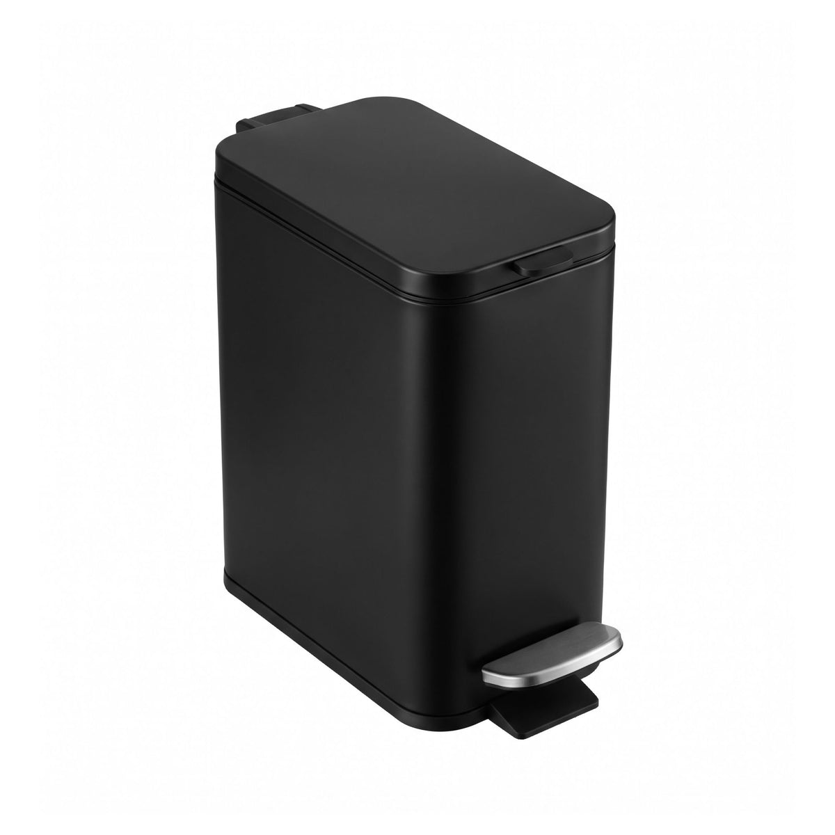 5L Rectangular Pedal Rubbish Bin with Removable Bucket - Black - Home & Garden > Kitchen Bins > Pedal Bins - Rivercity House & Home Co. (ABN 18 642 972 209) - Affordable Modern Furniture Australia