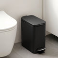 5L Rectangular Pedal Rubbish Bin with Removable Bucket - Black