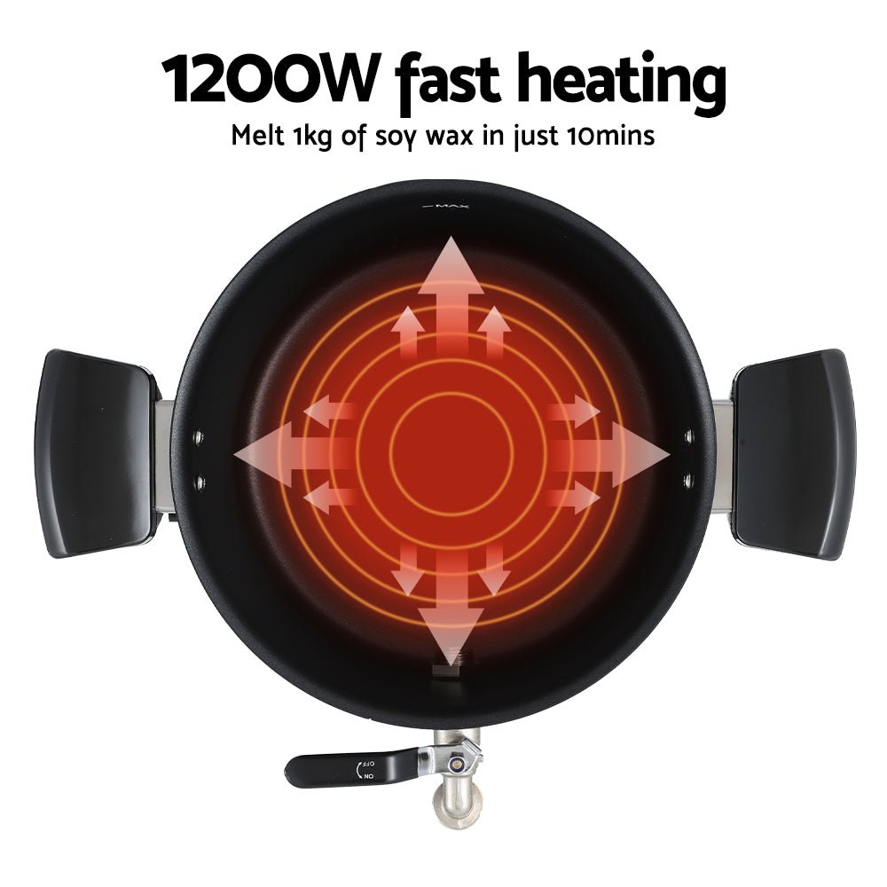 5L Wax Melter Candle Making 1200W Melting Pot Furnace Quick Pour Spout Soy Soap - Appliances > Appliances Others - Rivercity House & Home Co. (ABN 18 642 972 209) - Affordable Modern Furniture Australia