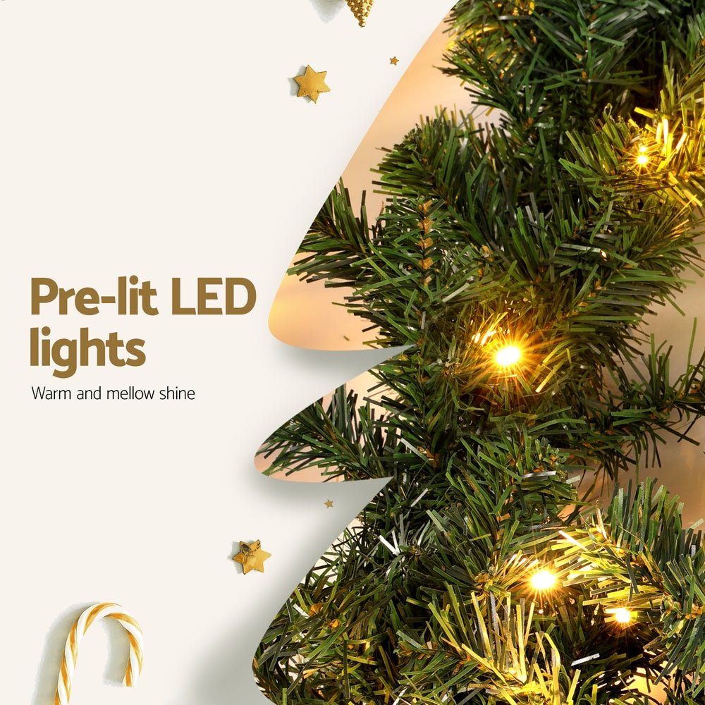 5M Christmas Garland LED Lights Party Xmas Decorations 380 TIPS - Occasions > Christmas > Christmas Wreaths & Garlands - Rivercity House & Home Co. (ABN 18 642 972 209) - Affordable Modern Furniture Australia