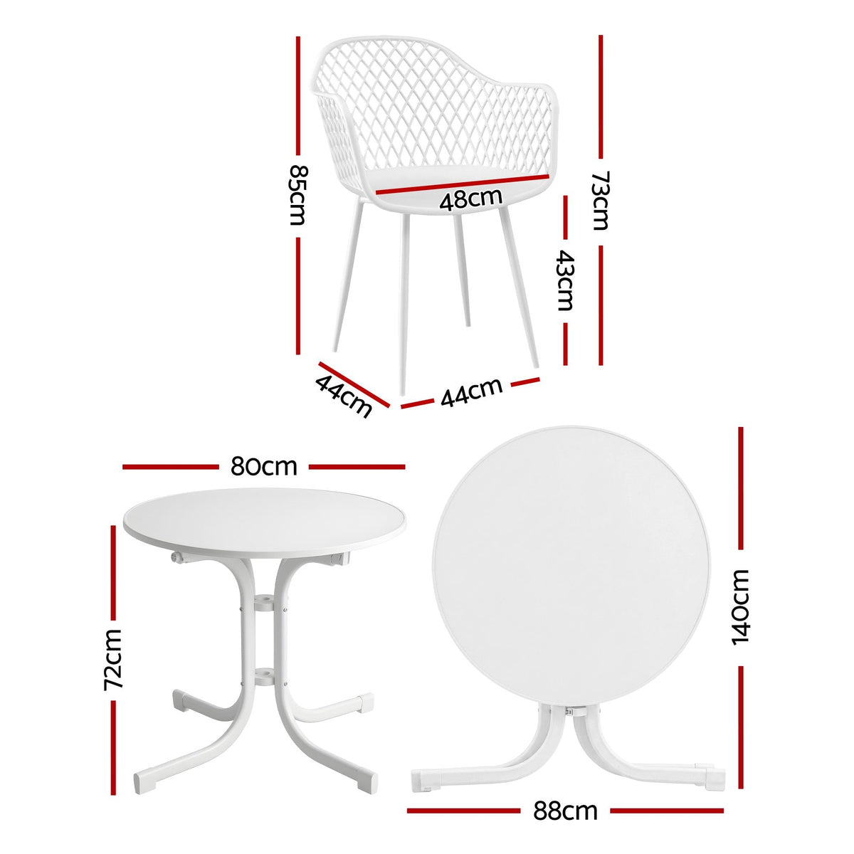 5PCS Outdoor Dining Set Table and Chairs Patio Furniture Garden Diamond White - Furniture > Outdoor > Outdoor Dining Sets - Rivercity House & Home Co. (ABN 18 642 972 209) - Affordable Modern Furniture Australia