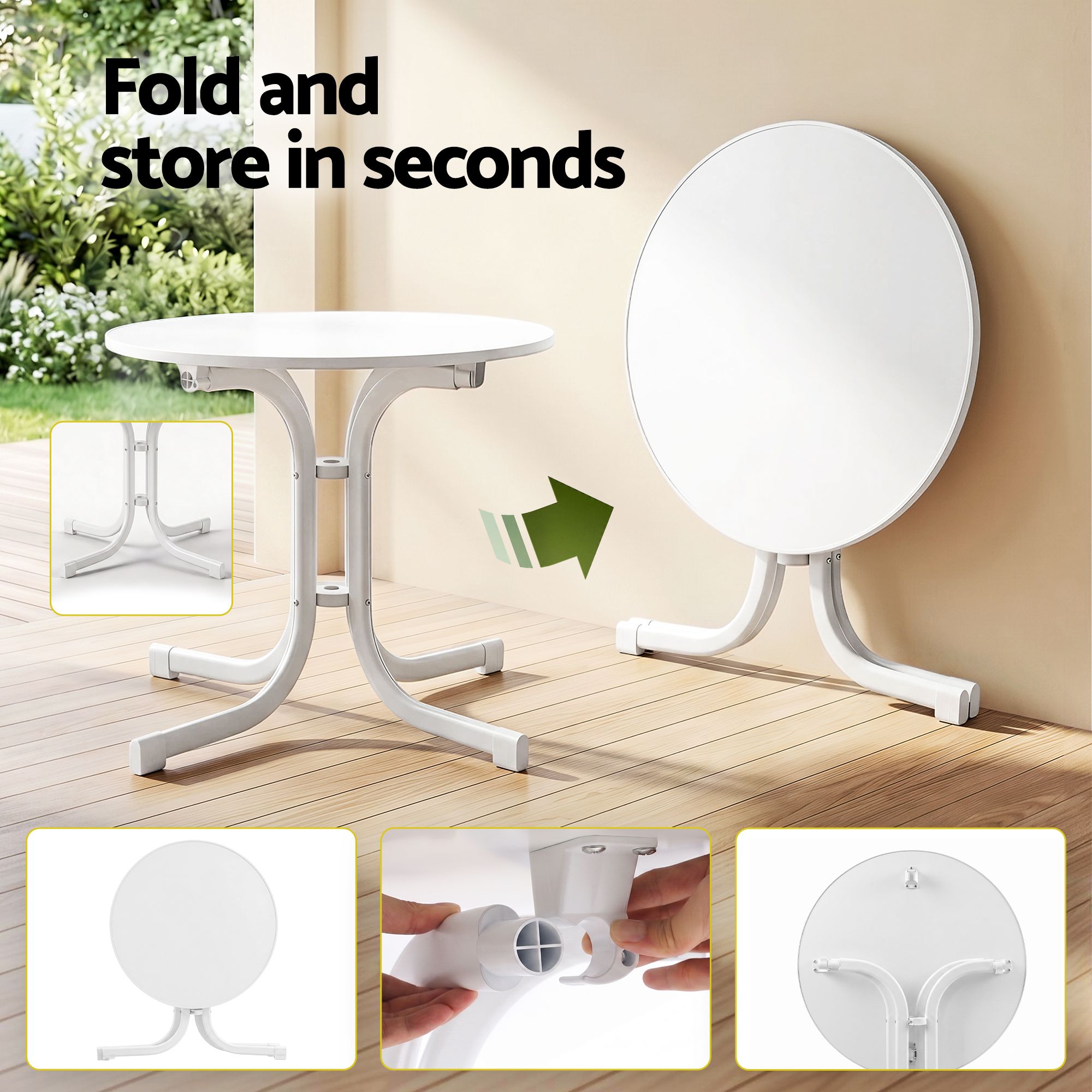 5PCS Outdoor Dining Set Table and Chairs Patio Furniture Garden Diamond White - Furniture > Outdoor > Outdoor Dining Sets - Rivercity House & Home Co. (ABN 18 642 972 209) - Affordable Modern Furniture Australia