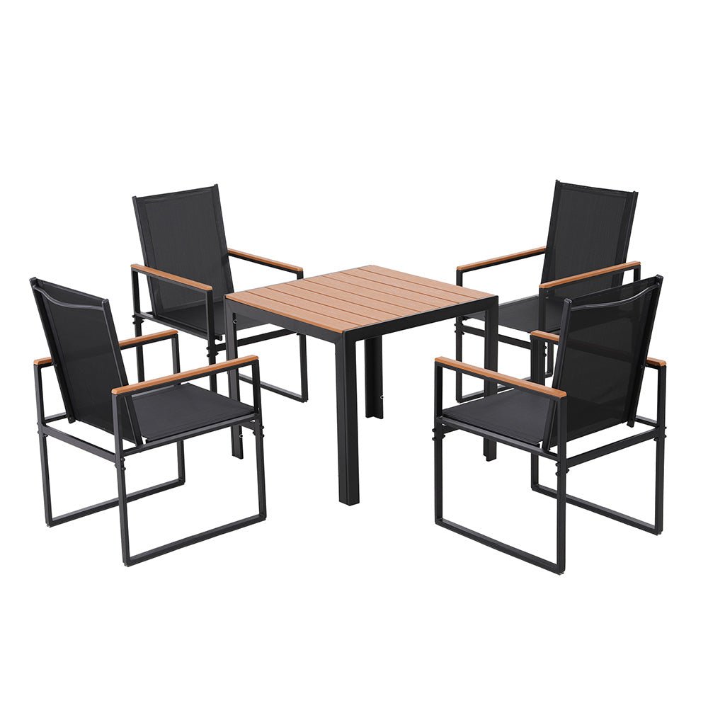 5PCS Outdoor Dining Set Table and Chairs Patio Garden Furniture Bistro Set - Furniture > Dining > Dining Set - Rivercity House & Home Co. (ABN 18 642 972 209) - Affordable Modern Furniture Australia
