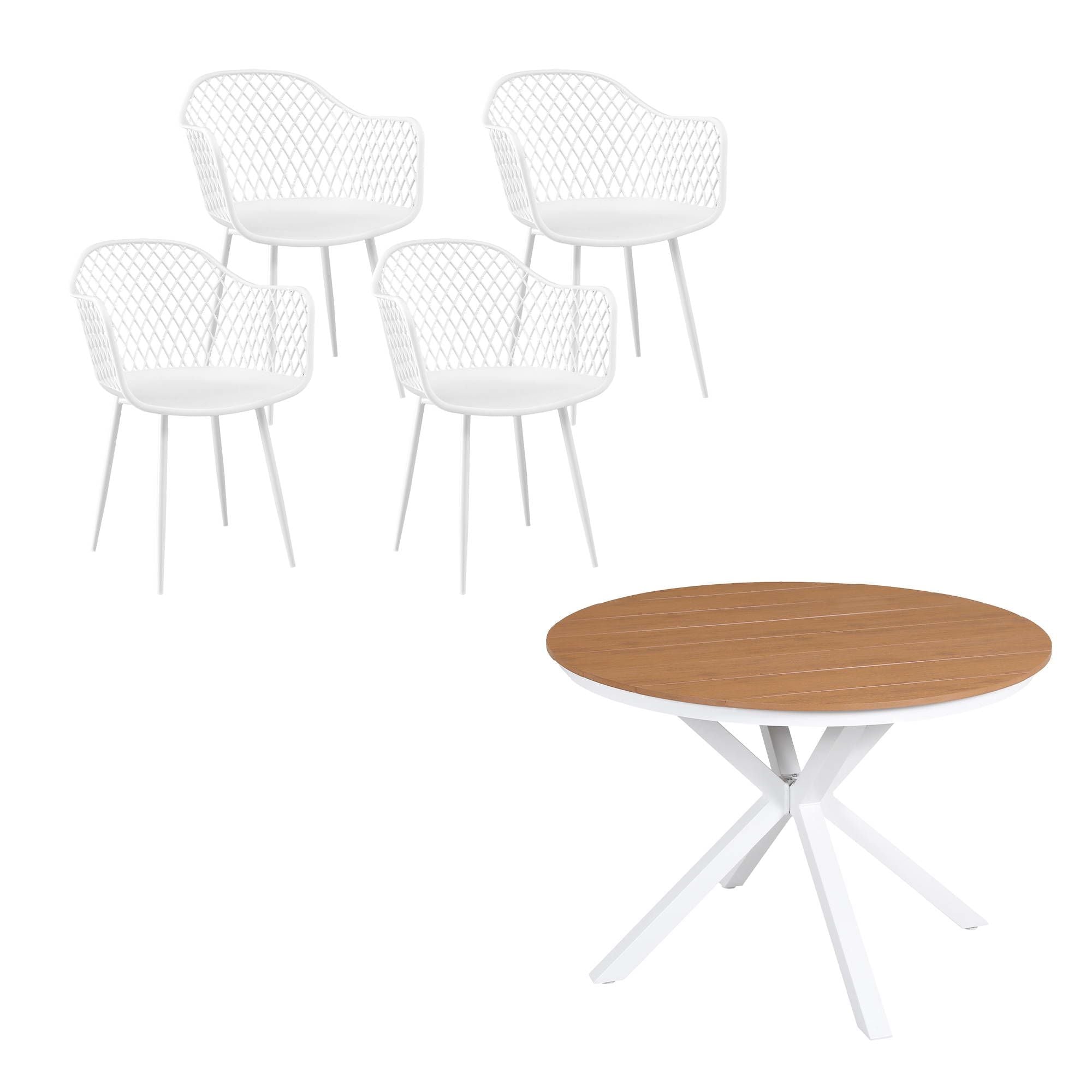 5PCS Outdoor Dining Set Table and Chairs Patio Garden Furniture Diamond - Furniture > Outdoor > Outdoor Dining Sets - Rivercity House & Home Co. (ABN 18 642 972 209) - Affordable Modern Furniture Australia