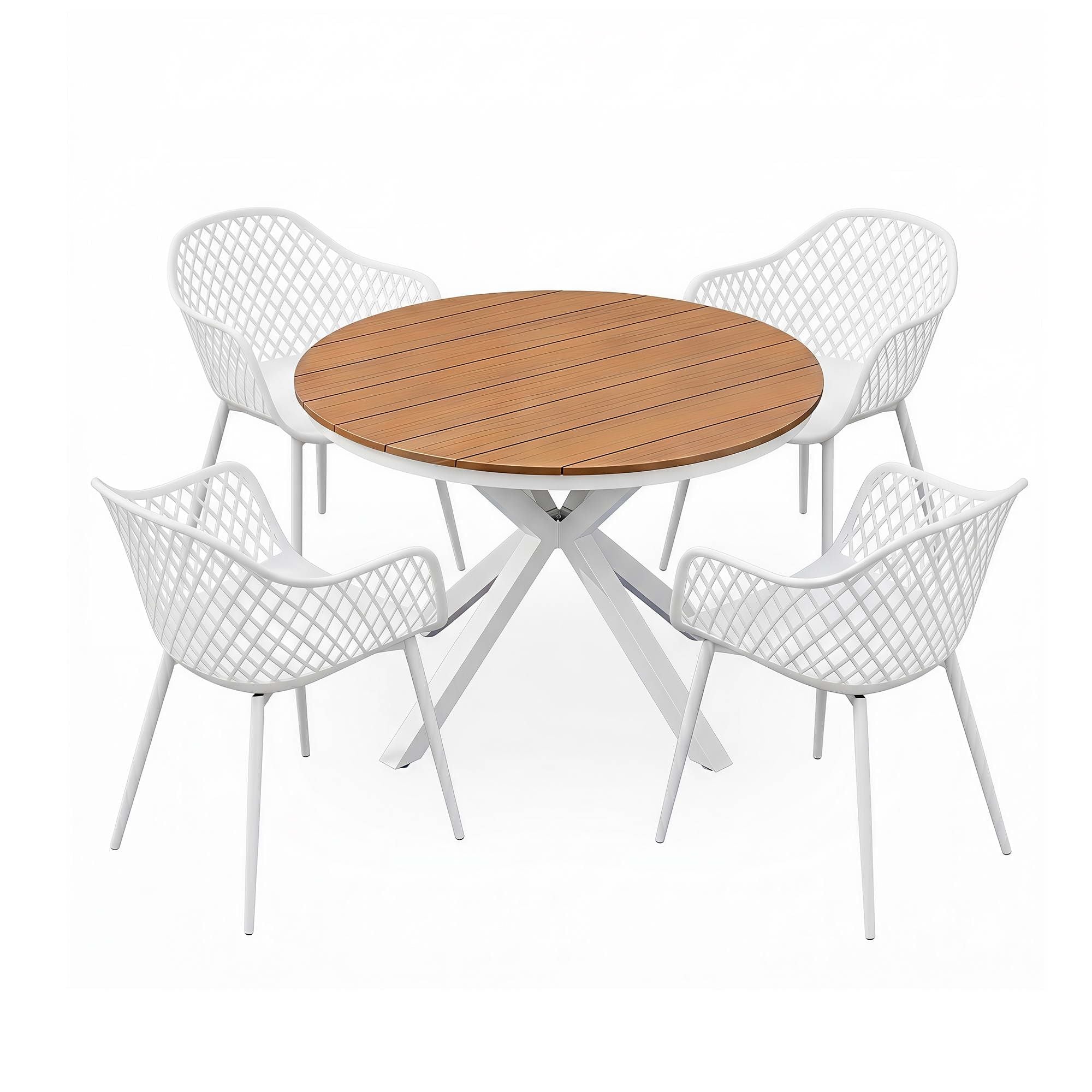 5PCS Outdoor Dining Set Table and Chairs Patio Garden Furniture Diamond - Furniture > Outdoor > Outdoor Dining Sets - Rivercity House & Home Co. (ABN 18 642 972 209) - Affordable Modern Furniture Australia