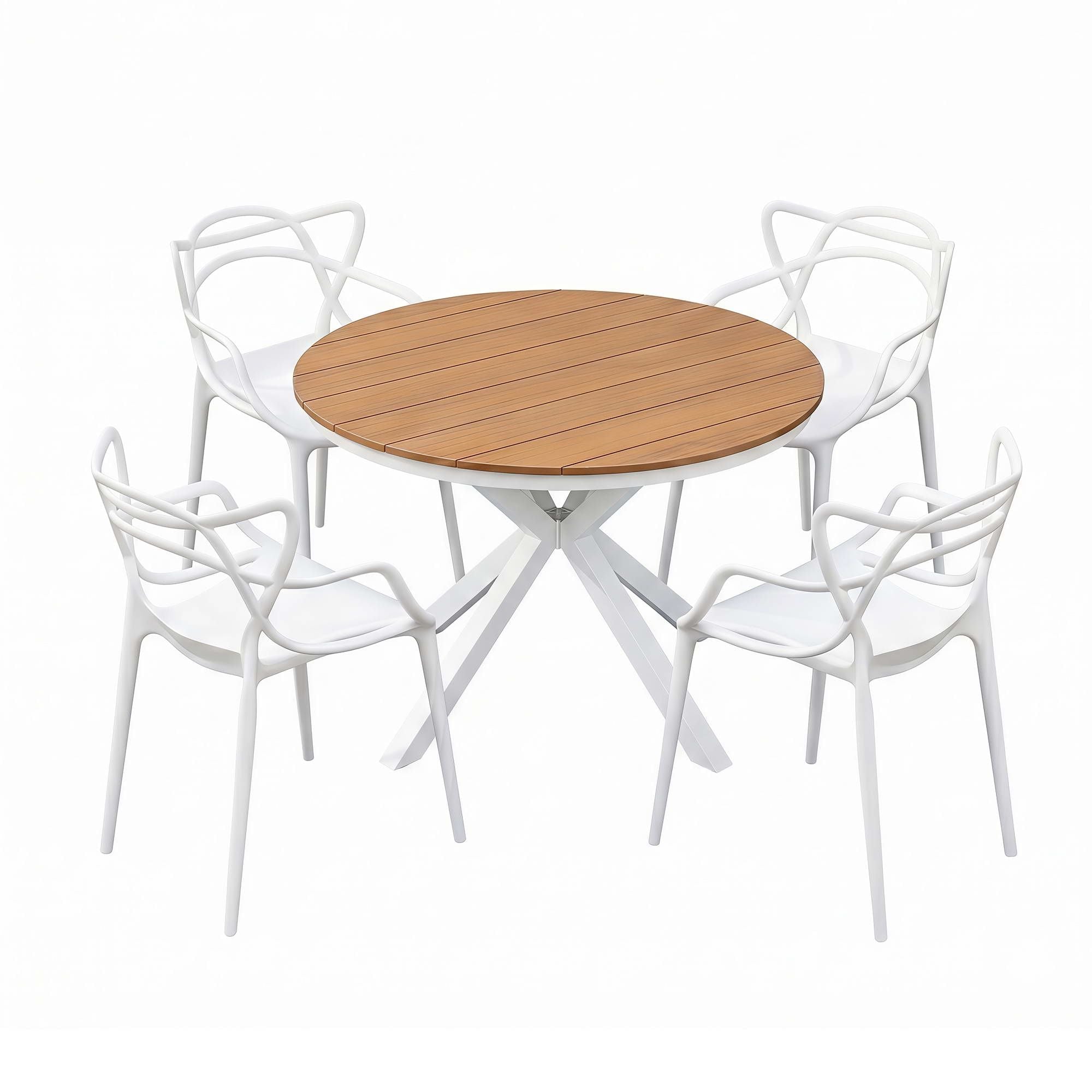 5PCS Outdoor Dining Set Table and Chairs Patio Garden Furniture Entwine - Furniture > Outdoor > Outdoor Dining Sets - Rivercity House & Home Co. (ABN 18 642 972 209) - Affordable Modern Furniture Australia