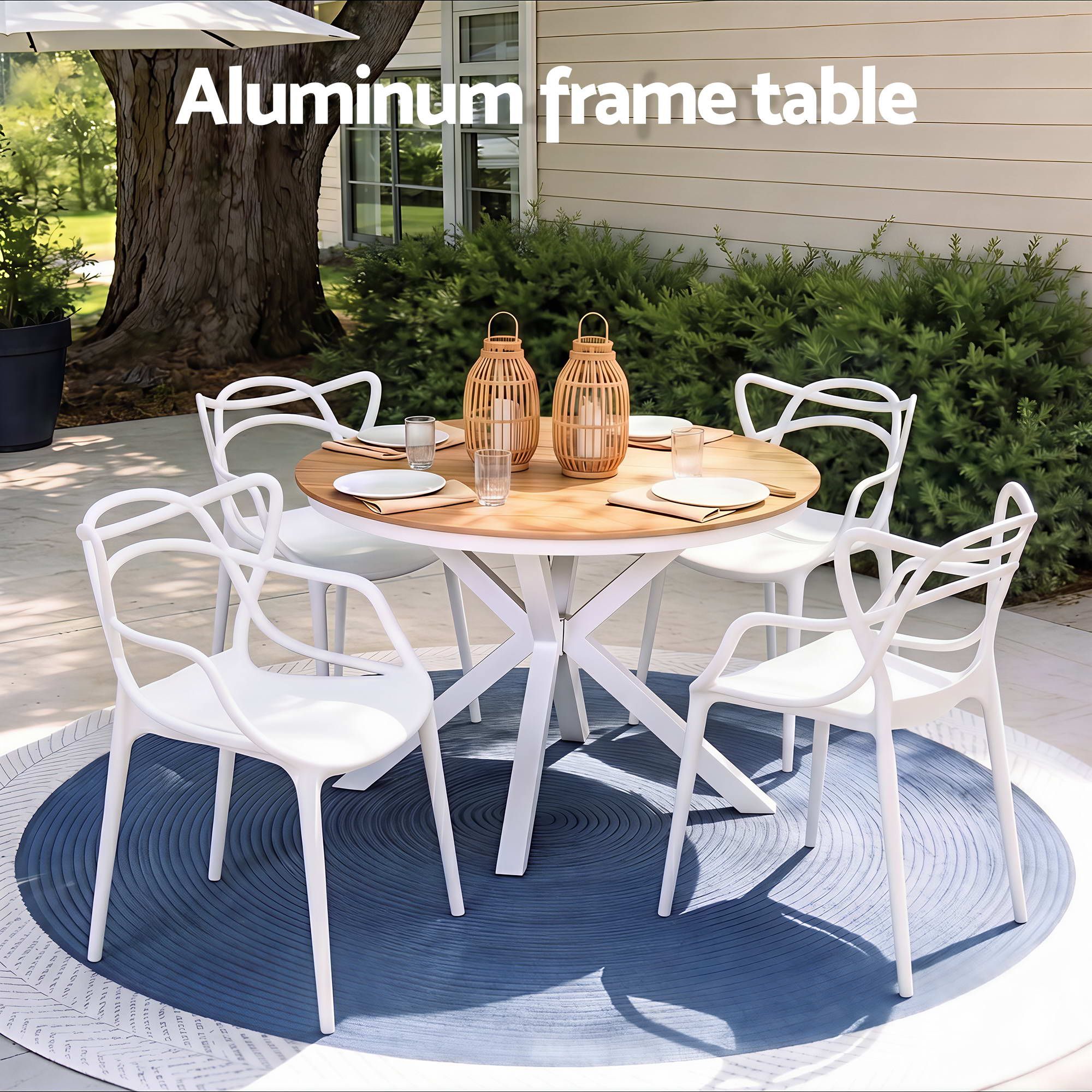 5PCS Outdoor Dining Set Table and Chairs Patio Garden Furniture Entwine - Furniture > Outdoor > Outdoor Dining Sets - Rivercity House & Home Co. (ABN 18 642 972 209) - Affordable Modern Furniture Australia