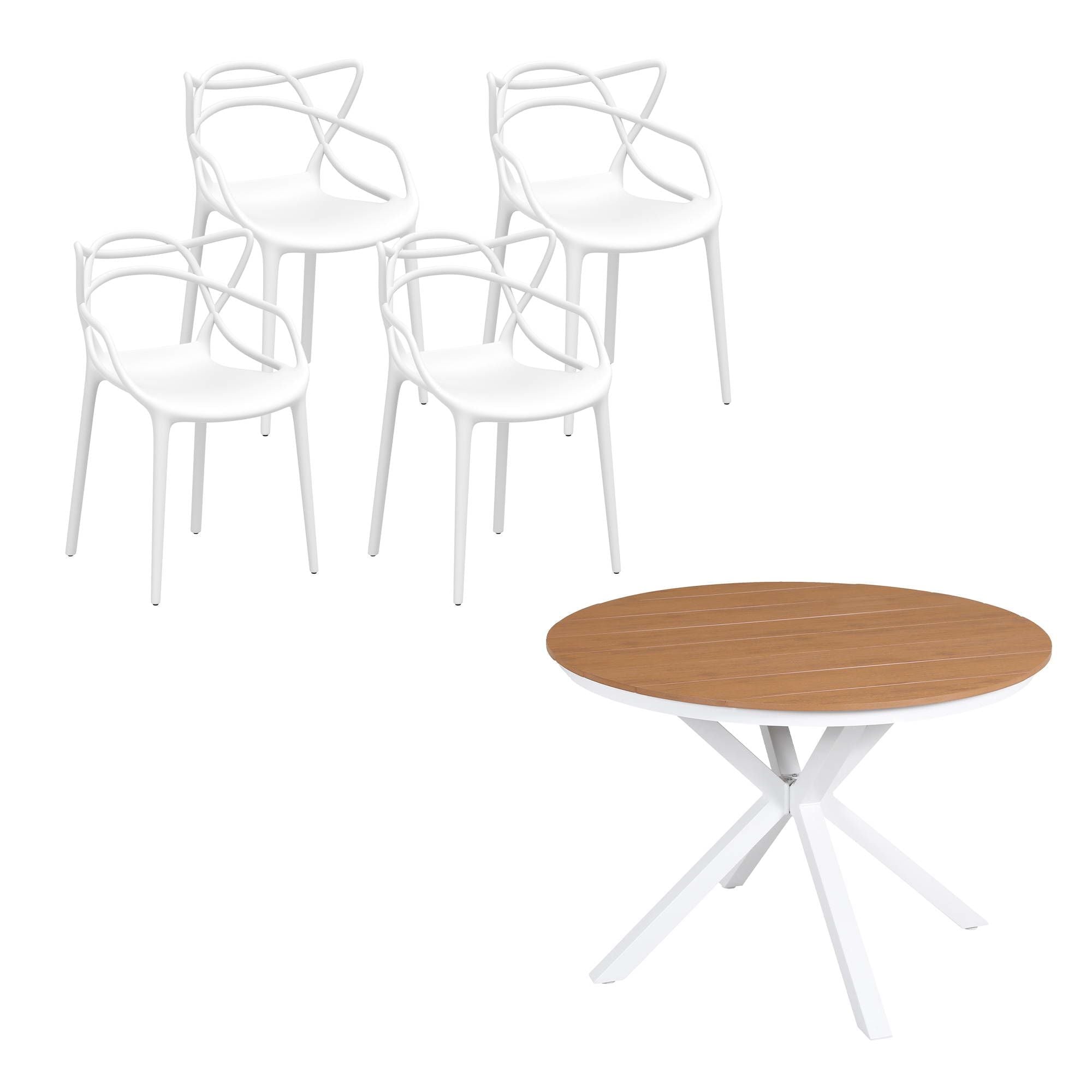 5PCS Outdoor Dining Set Table and Chairs Patio Garden Furniture Entwine - Furniture > Outdoor > Outdoor Dining Sets - Rivercity House & Home Co. (ABN 18 642 972 209) - Affordable Modern Furniture Australia