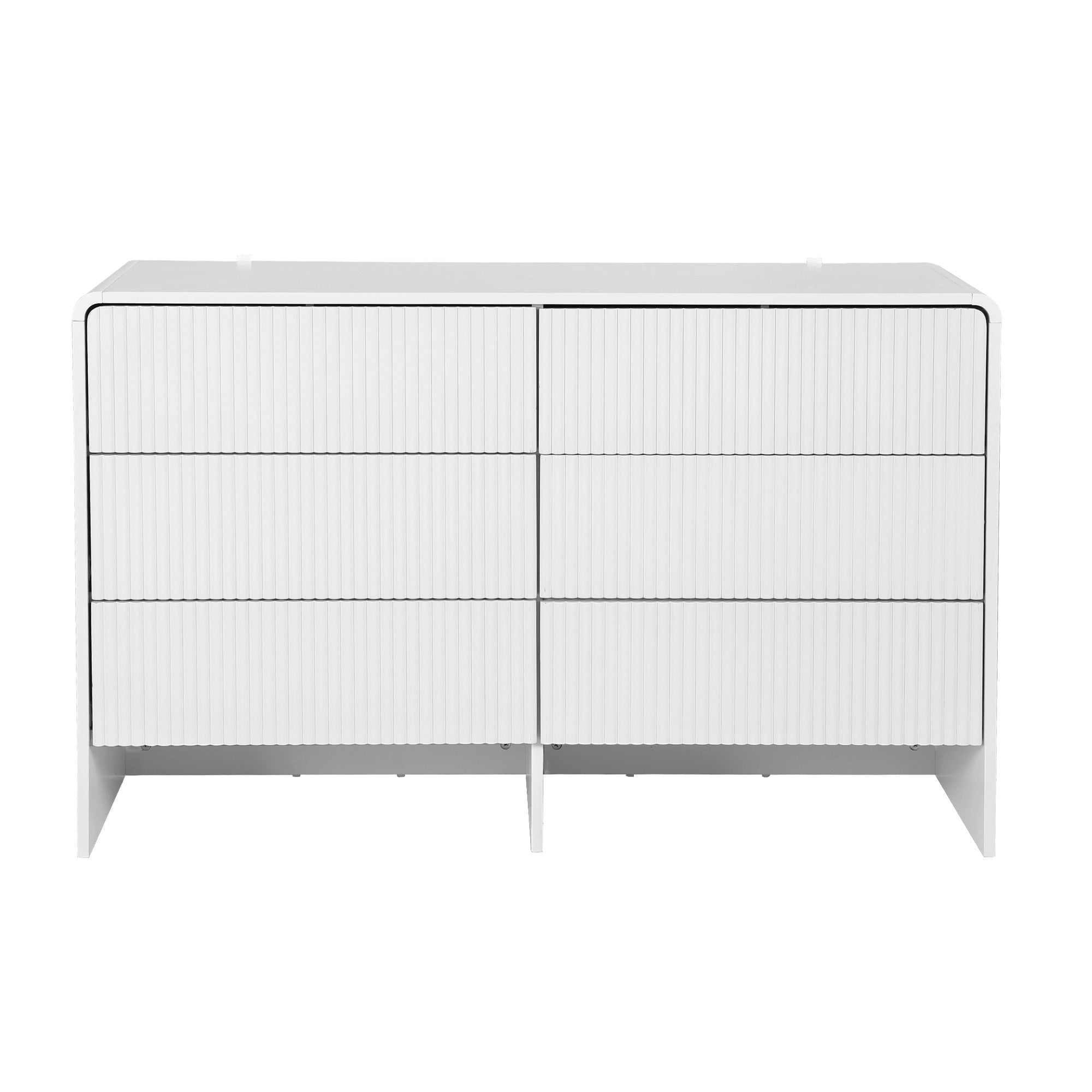 6 Chest of Drawers Dresser Cabinet White - Furniture > Bedroom > Dressers - Rivercity House & Home Co. (ABN 18 642 972 209) - Affordable Modern Furniture Australia