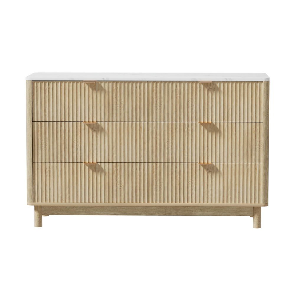 6 Chest of Drawers Dresser Table Pine - Furniture > Bathroom > Bathroom Cabinets, Cupboards & Storage - Rivercity House & Home Co. (ABN 18 642 972 209) - Affordable Modern Furniture Australia